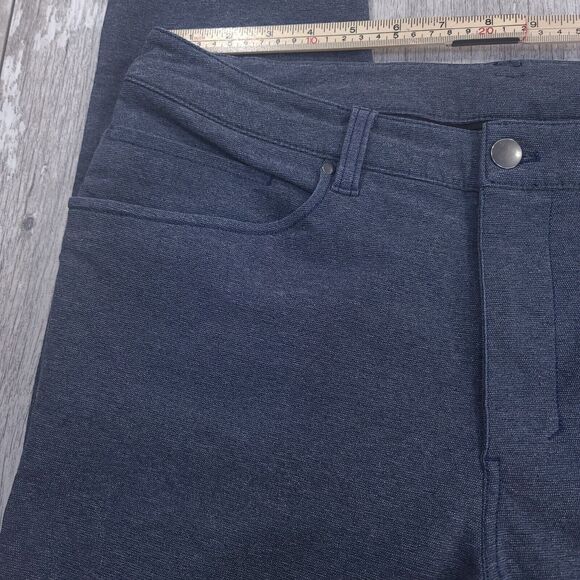 Lululemon ABC Slim Fit Tech Canvas Pants Mens 32x32 Deep Navy Mid Rise Preppy - Picture 6 of 11
